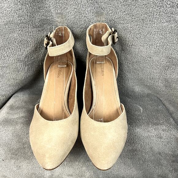 Soludos Gemma Heel Shoes Womens 8 Beige Suede Leather Strappy Anthropologie - Picture 3 of 13